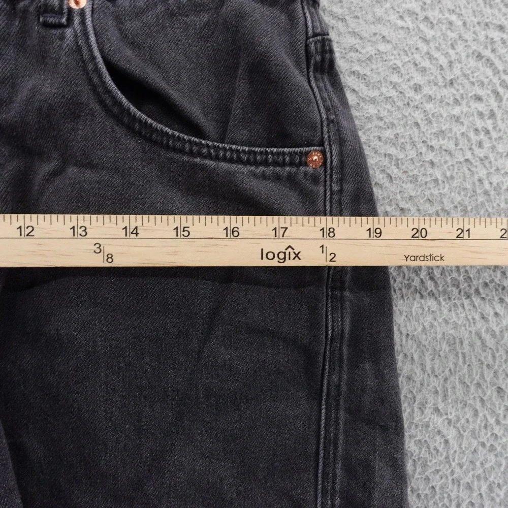 We The Free Free People Raw Hem‎ Denim Cutoff Shorts 31 Black Womens Button Fly